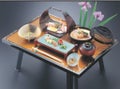御膳 大和膳 梨地天唐草 新足 セット