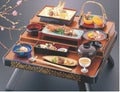 御膳 ひな段膳 梨地唐草 セット