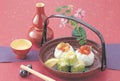 かご (大)手付かご春慶(折畳式) 全面塗