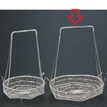 かご (中)丸型シルバー手提籠