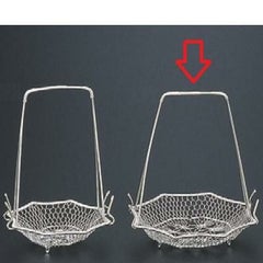 かご (中)八角シルバー手提籠