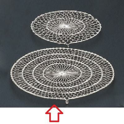 目皿 シルバー目皿二輪足付14.5φ