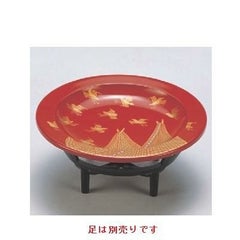 盛器 将軍盛器朱網千鳥(足別売)