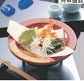 盛器 将軍盛器朱網千鳥(足別売)