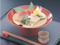 盛器  8寸盃朱塗天金(スノ子別)    高さ92 直径:240
