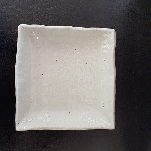 アウトレット】粉引 14cm 正角皿 幅142×奥行138×高さ28 【送料別途見積