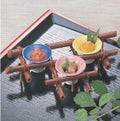 珍味 (大)朝顔珍味入れ黄ぼかし