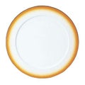 プレート 33φサービスプレート オレンジぼかし渕黒/洋食器