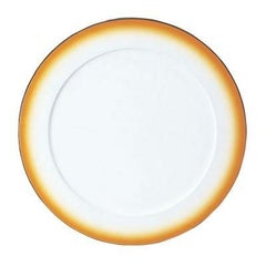 プレート 33φサービスプレート オレンジぼかし渕黒/洋食器