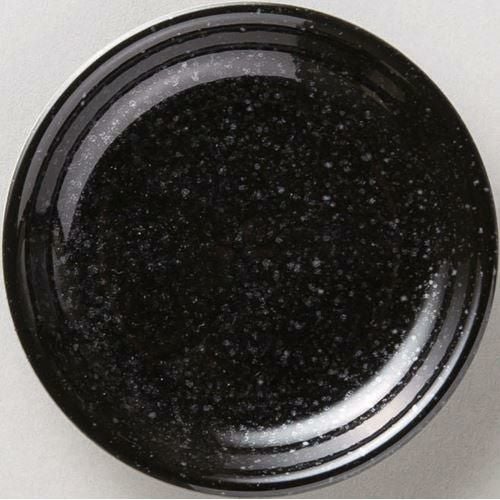 12-73-21 黒中華 メタ玉13cm皿 黒御影 12.7×2.2(cm)