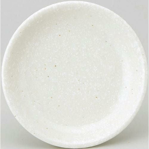 12-83-28 和風中華 メタ玉13cm皿 粉引12.7×2.2(cm)