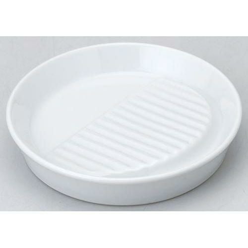 12-135-10 減塩皿 10cm減塩皿 白 10.2×2(cm)