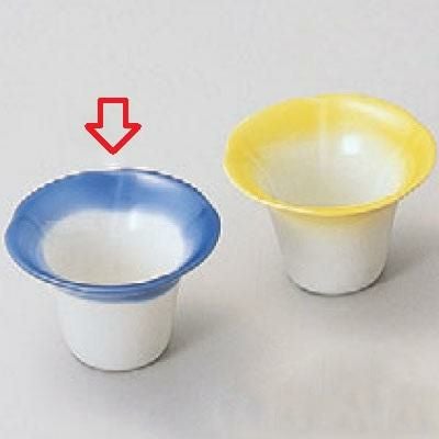 珍味  朝顔珍味入れ(大)青 高さ45mm×直径:65