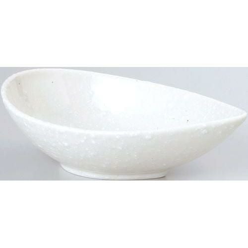 12-162-9 珍味＆小付 14cm片口鉢 粉引 14×8.6×4.5(cm)