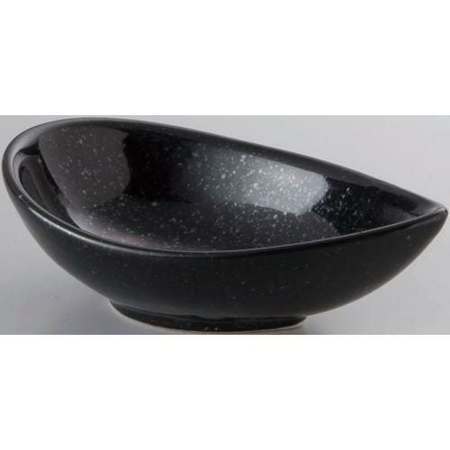 12-162-13 珍味＆小付 12cm片口鉢 黒御影 12×7.3×4(cm)