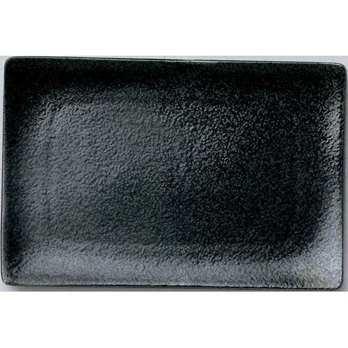 12-111-2 角和皿 25cm長角皿 黒耀 24.5×16.3×2(cm)