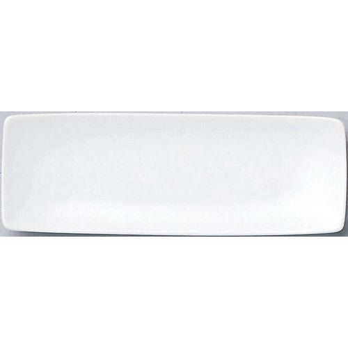 12-107-9 角和皿 18cm細角皿 白 18.3×6.6×1.9(cm)