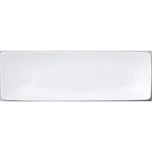 12-107-8 角和皿 24cm細角皿 白 24.4×8.1×2(cm)