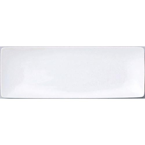 12-107-7 角和皿 30cm細角皿 白 30.3×11×2.5(cm)