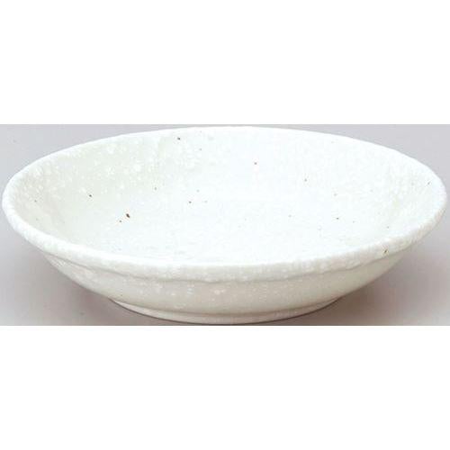 12-85-14 和風中華 メタ玉13cm深皿 粉引 13.1×2.9(cm)