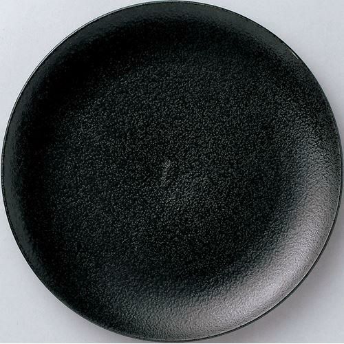 12-58-10 和風中華 メタ玉26cm皿 黒耀 26×2.8(cm)