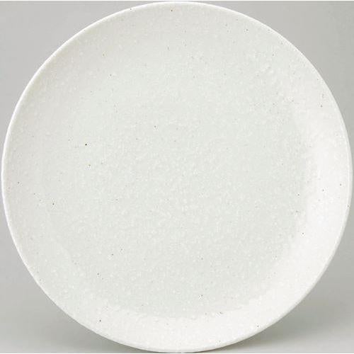 12-83-21 和風中華 メタ玉28cm皿 粉引 28×3.4(cm)