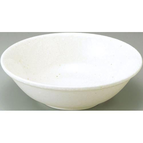 12-85-12 和風中華 メタ玉16cmオートミル 粉引16.1×4.9(cm)