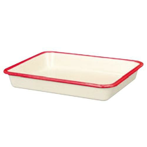 【ビームス ホーローバット S(30枚取)ニューレッド BM-S・NR】 幅210×奥行170×高さ30(mm)/業務用/グループA