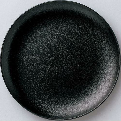 12-58-12 和風中華 メタ玉21cm皿 黒耀 21×2.4(cm)