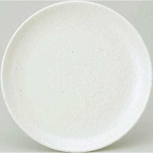 12-83-24 和風中華 メタ玉21cm皿 粉引 21×2.4(cm)