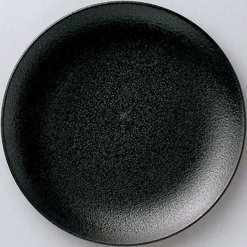 12-58-11 和風中華 メタ玉24cm皿 黒耀 24×2.6(cm)