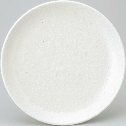 12-83-23 和風中華 メタ玉24cm皿 粉引 24×2.6(cm)