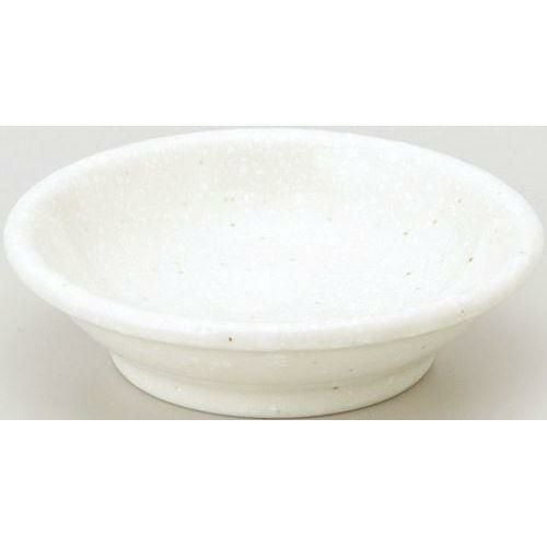 12-86-7 綿雪 10cm深皿 粉引 9.8×2.7(cm)