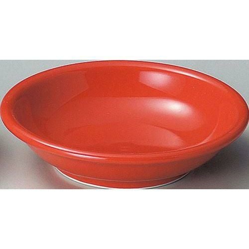 12-101-5 紅中華 メタ玉11cm深皿 赤 11.1×2.7(cm)