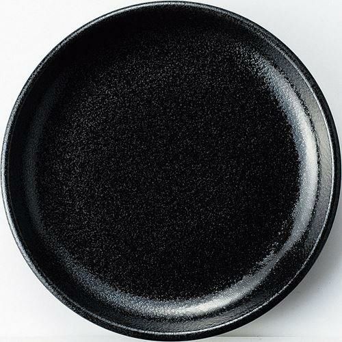 12-58-3 石墨 24cm皿 黒耀 24.4×3.2(cm)