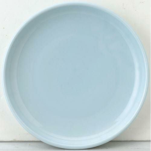12-98-2 天青 24cm皿 青白磁 24.4×3.2(cm)