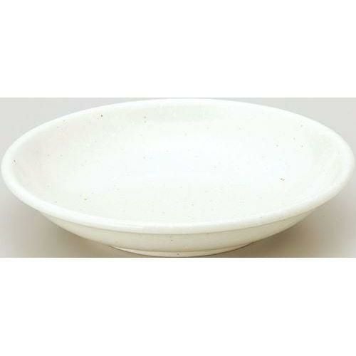 12-86-2 綿雪 21cm深皿 粉引 21.3×4.2(cm)