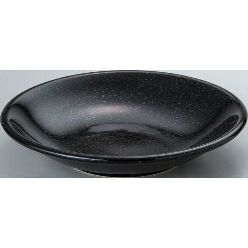 12-74-9 天河 24cm深皿 黒御影 24.1×4.7(cm)