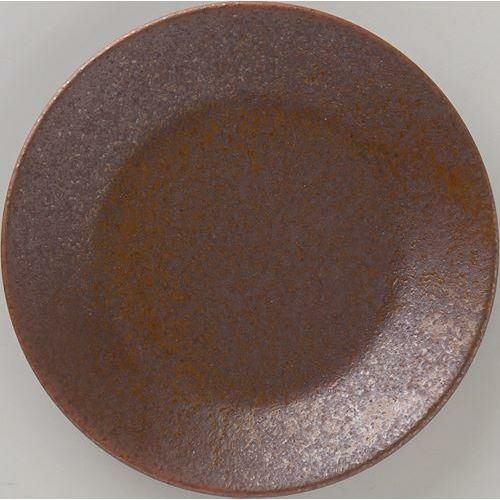 12-94-6 水明 15cm皿 赤茶備前15×2.4(cm)