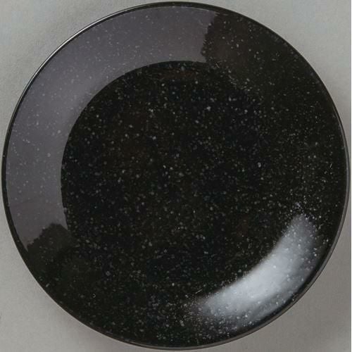 12-72-5 水明 17cm皿 黒御影 17.2×2.3(cm)