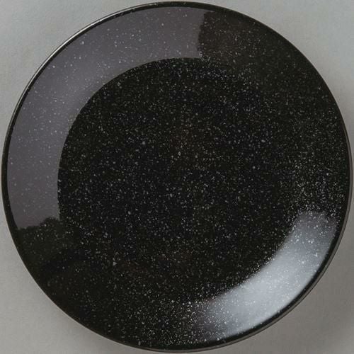 12-72-4 水明 19cm皿 黒御影 19.8×2.4(cm)