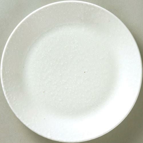 12-83-3 水明 21cm皿 粉引 21.6×2.7(cm)