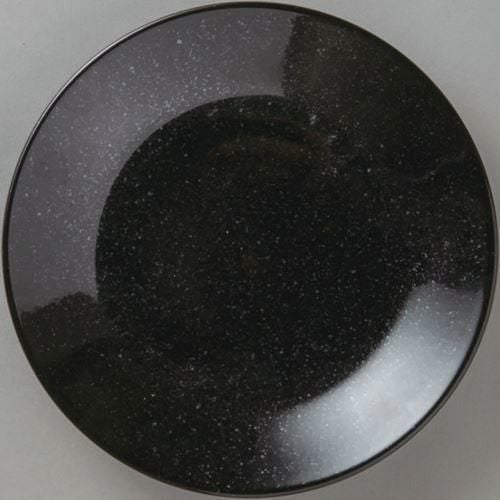 12-72-2 水明 24cm皿 黒御影 24.6×3.5(cm)
