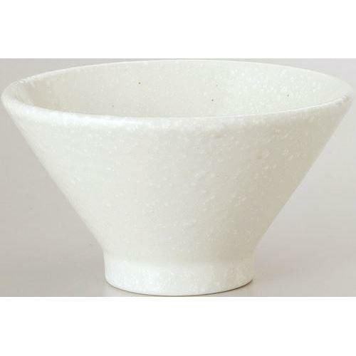 12-89-16 和風中華 高台15cm深丼 粉引 14.6×8.2(cm)