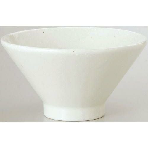12-89-15 和風中華 高台16cm深丼 粉引 16.5×8.6(cm)