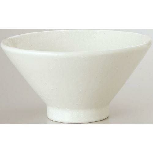 12-89-13 和風中華 高台19cm深丼 粉引 19.3×10.1(cm)