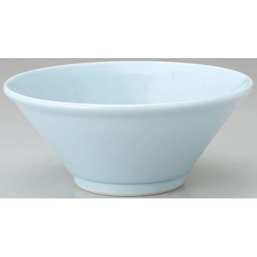 12-99-1 天青 新切立22cm丼 青白磁 21.6×9.1(cm)