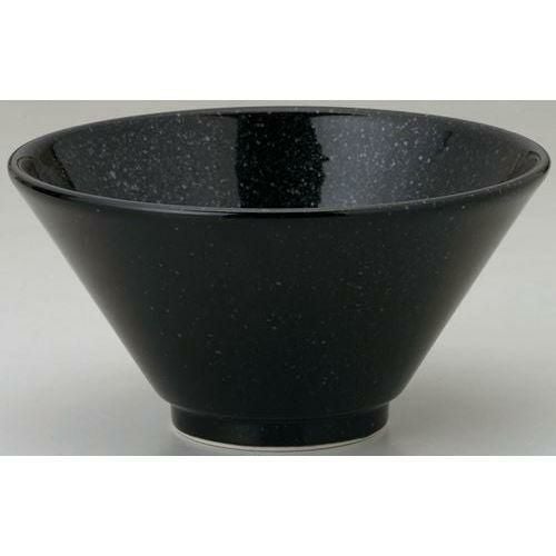 12-79-16 黒中華 切立18cm深丼 黒御影 18×9.2(cm)
