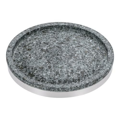 長水石焼丸型プレート 補強リング付 YS-0620A 20cm