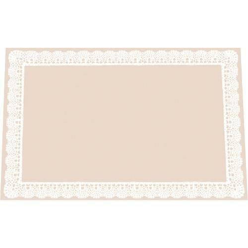 無蛍光紙テーブルマットレースB ベージュ TE-M09(100枚入)M
